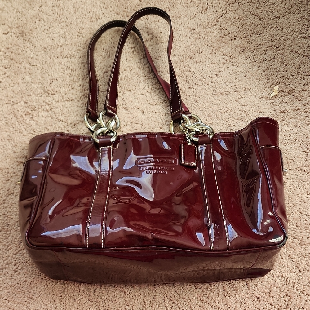 PROJECT Coach patent leather tote bag f12839